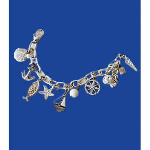 NWOT Brighton SHIP TO SHORE Silver Nautical Bracelet Shells Bracelet,